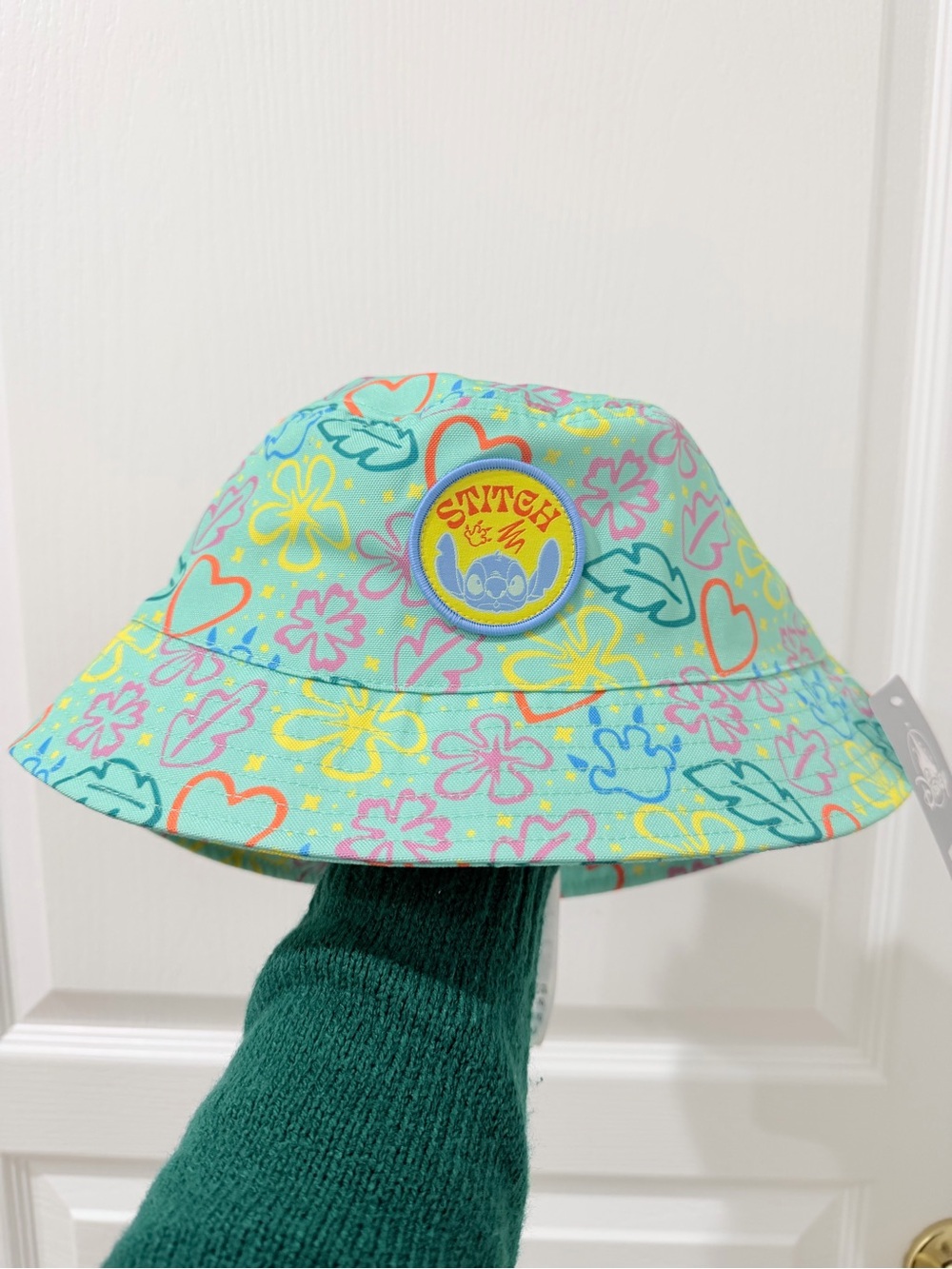 Disney Stitch Mint Floral Bucket Hat